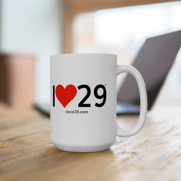 I Love Twentynine Palms with Heart Ceramic Mug, (11oz, 15oz)