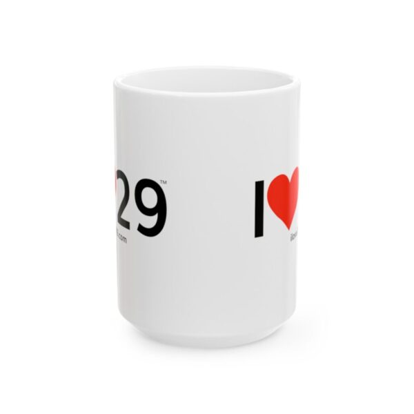 I Love Twentynine Palms with Heart Ceramic Mug, (11oz, 15oz) - Image 2