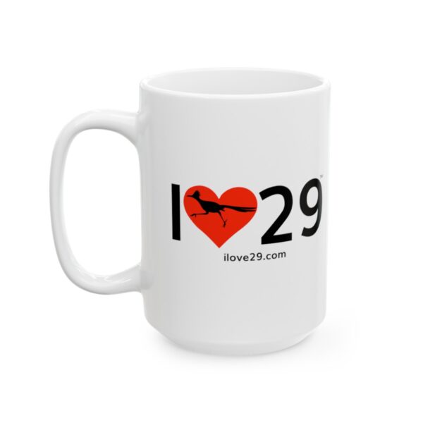 I Love Twentynine Palms with Roadrunner Ceramic Mug, (11oz, 15oz) - Image 4