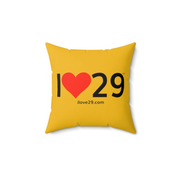 I Love Twentynine Palms with Solid Heart Square Pillow - Image 5