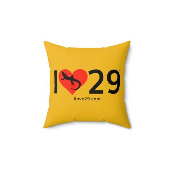 I Love Twentynine Palms with Desert Iguana Square Pillow - Image 4