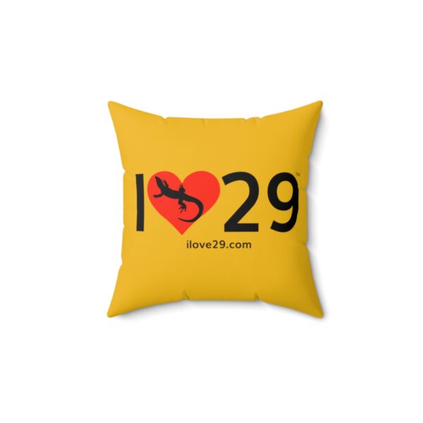 I Love Twentynine Palms with Desert Iguana Square Pillow - Image 5