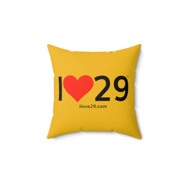 I Love Twentynine Palms with Solid Heart Square Pillow - Image 4