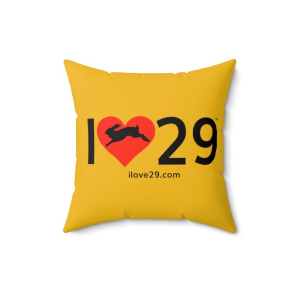 I Love Twentynine Palms with Bunny Rabbit Square Pillow - Image 8