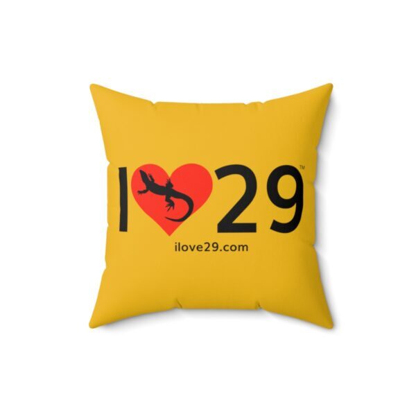 I Love Twentynine Palms with Desert Iguana Square Pillow - Image 7