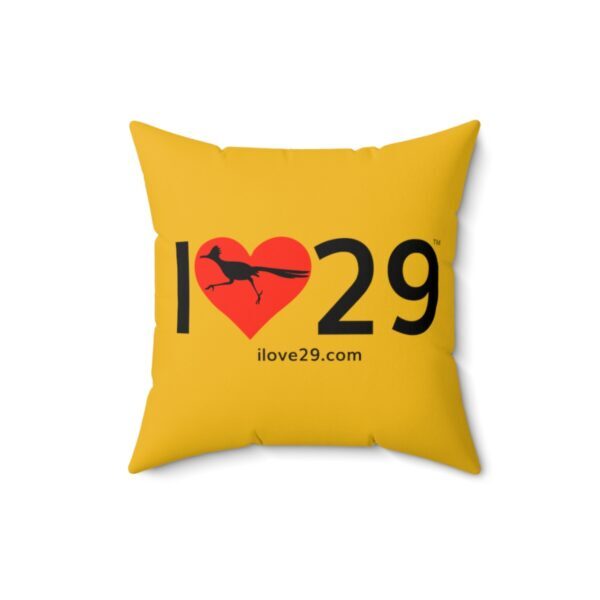 I Love Twentynine Palms with Roadrunner Square Pillow - Image 7