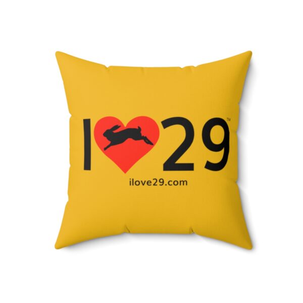 I Love Twentynine Palms with Bunny Rabbit Square Pillow - Image 11