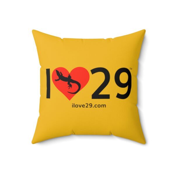 I Love Twentynine Palms with Desert Iguana Square Pillow - Image 10