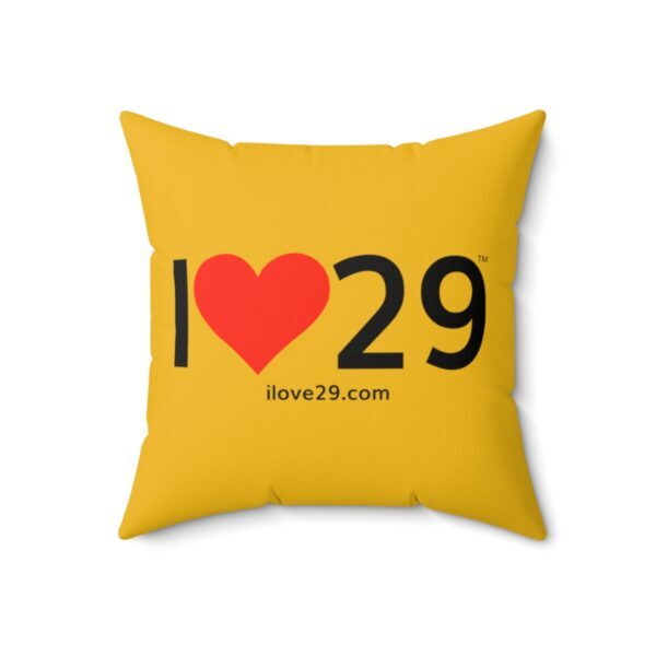 I Love Twentynine Palms with Solid Heart Square Pillow - Image 10