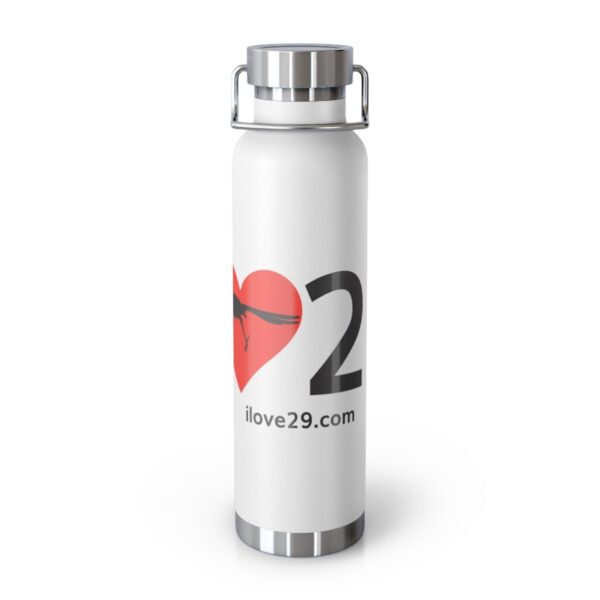 I Love Twentynine Palms with Roadrunner Copper Vacuum Insulated Bottle, 22oz