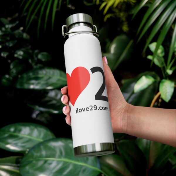 Love Twentynine Palms with Solid Heart Copper Vacuum Insulated Bottle, 22oz - Image 7