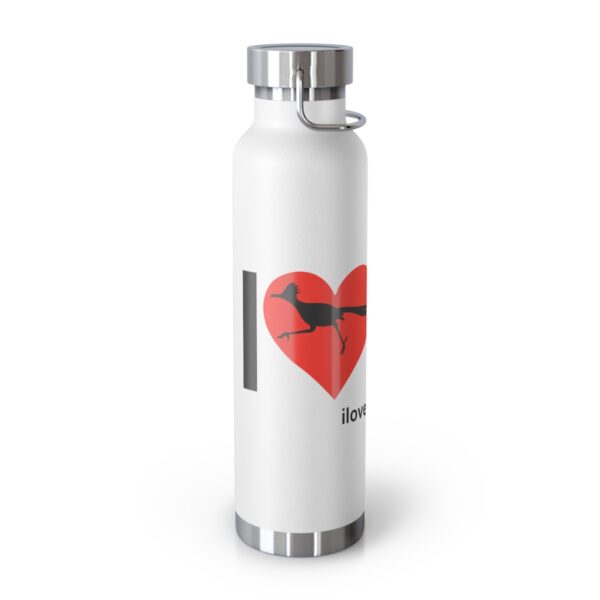 I Love Twentynine Palms with Roadrunner Copper Vacuum Insulated Bottle, 22oz - Image 3