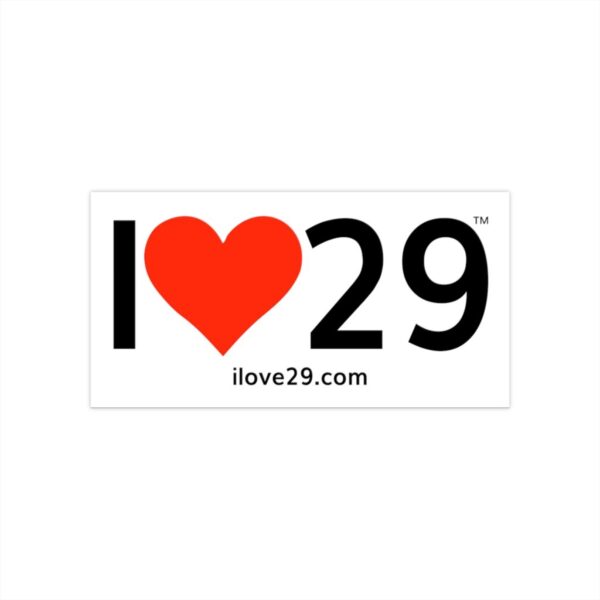 I Love Twentynine Palms with Heart Bumper Sticker - Image 2