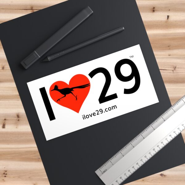 I Love Twentynine Palms with Roadrunner Bumper Sticker - Image 3