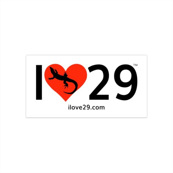 I Love Twentynine Palms with Desert Iguana Bumper Sticker - Image 2