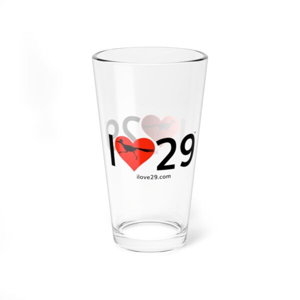 I Love Twentynine Palms with Roadrunner Mixing Glass, 16oz - Image 3