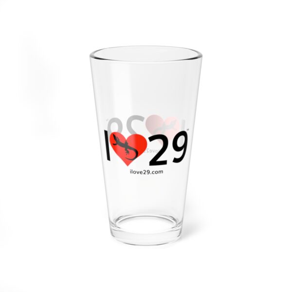 I Love Twentynine Palms with Desert Iguana Mixing Glass, 16oz - Image 3