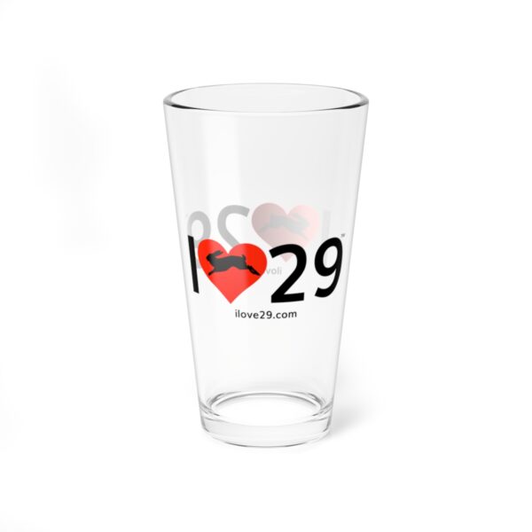 I Love Twentynine Palms with Bunny Rabbit Mixing Glass, 16oz - Image 3